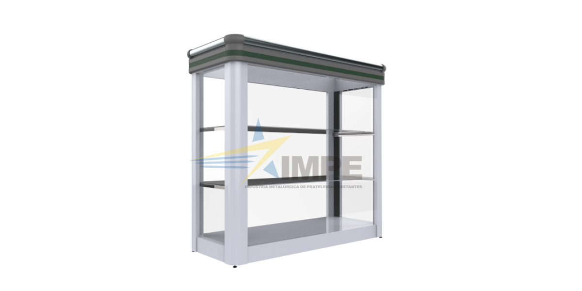 Qual o melhor tipo de balcão vitrine para destacar produtos de valor em lojas pequenas?